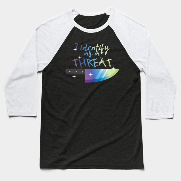 I Identify As A Threat - Tactical Rainbow Baseball T-Shirt by TheArtArmature